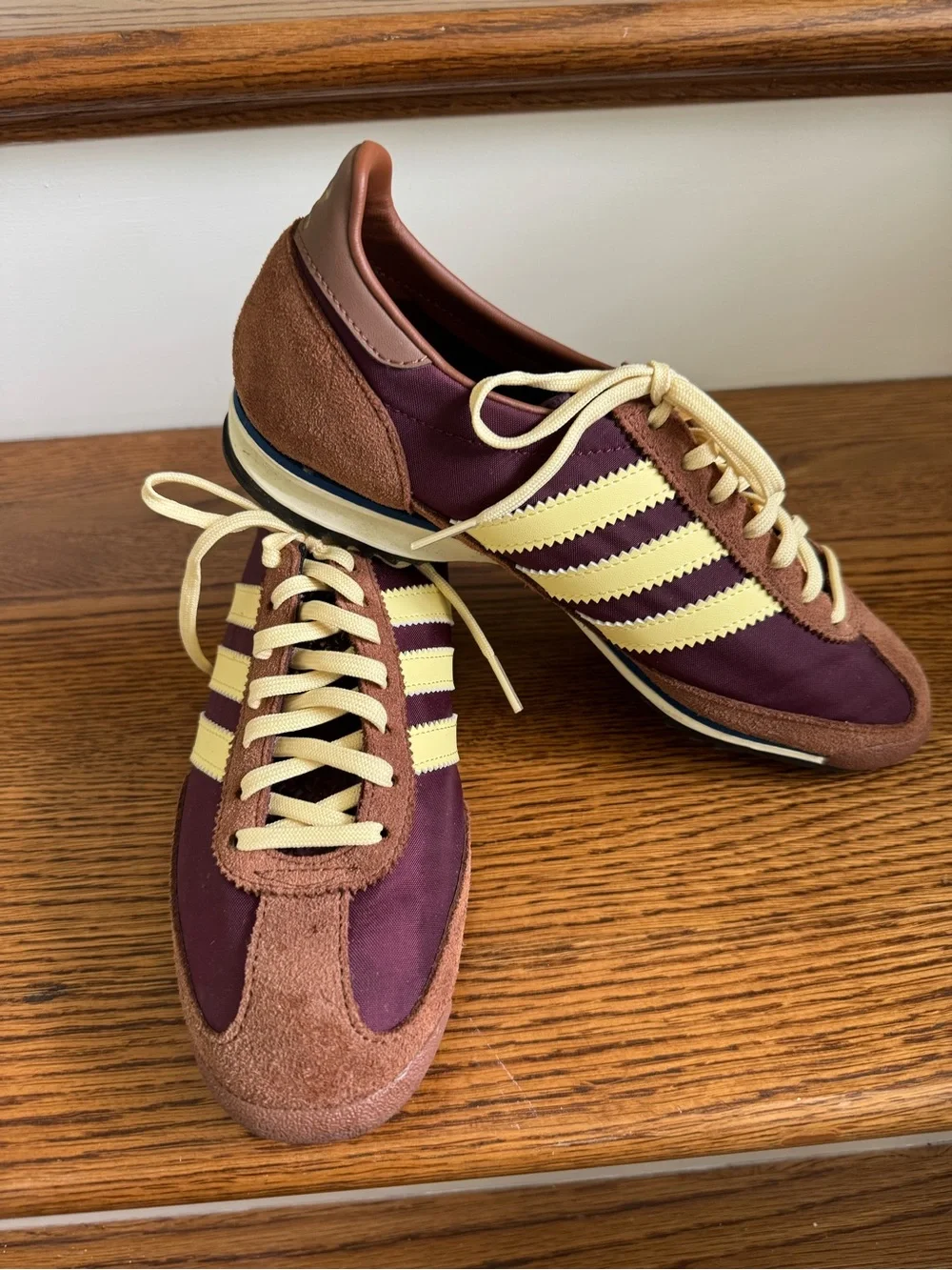 Adidas SL 72 OG Sneakers Women’s 8.5 | Maroon Brown Yellow | Retro Runner - Picture 5 of 12